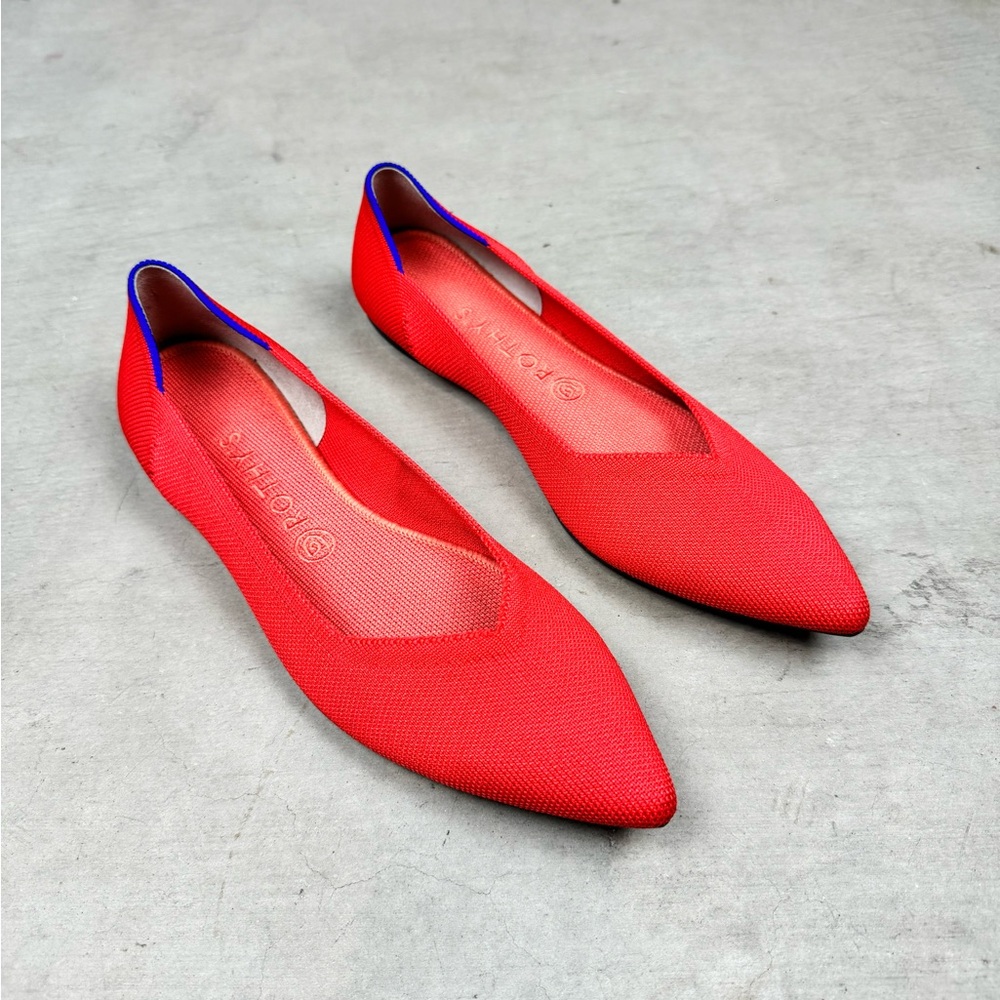 ROTHY’s Red The Point Flats Size 11
